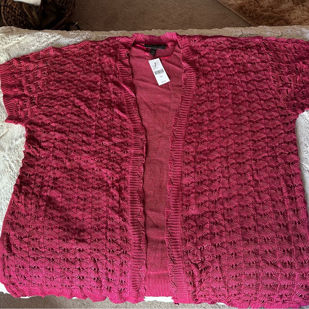 Lane Bryant Fuchsia Cardigan